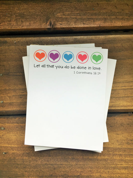 Let All That You Do Hearts Flat Note Cards