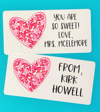 Hearts in Hearts Valentine Rectangle Stickers