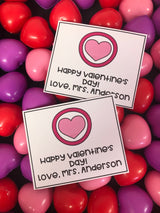 Digital Heart Circle Valentine Treat Tags (You Print)