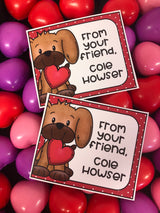 Digital Puppy Dog Valentine Treat Tags (You Print)