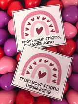 Digital Rainbow Valentine Treat Tags (You Print)