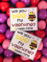 Digital Bee Mine Valentine Treat Tags (You Print)