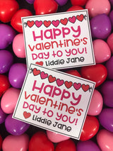 Digital Bunting Valentine Treat Tags (You Print)