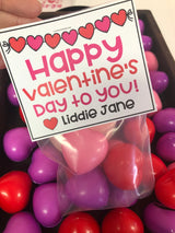 Digital Bunting Valentine Treat Tags (You Print)