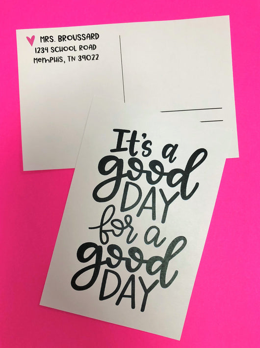 Good Day Motivation Teacher Postcards