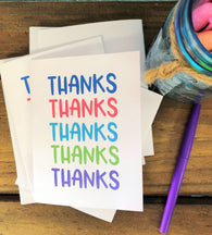 Stacked Thanks Note Cards
