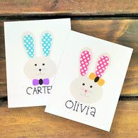 Big Ear Easter Bunny Head Personalized Note Cards