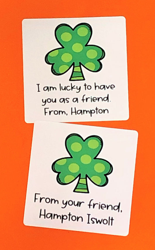 Shamrock St. Patrick's Day Square Stickers