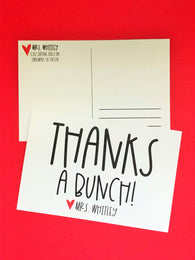Thanks a Bunch Personalized Teacher Postcards