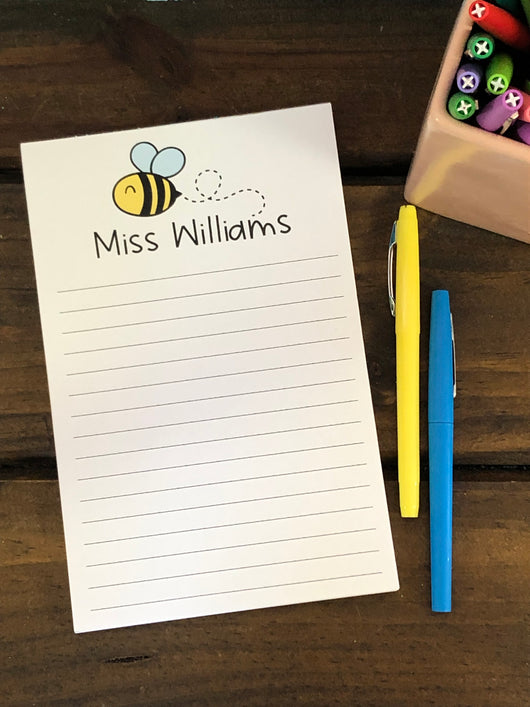 Little Bumble Bee Personalized Notepad