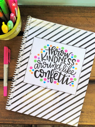 Throw Kindness Side Spiral Notebook