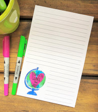 Teacher Globe Notepad