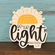 Be The Light Sunshine Vinyl Waterproof Sticker