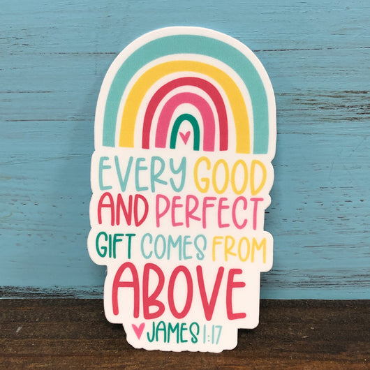 Every Good and Perfect Gift Vinyl Waterproof Sticker