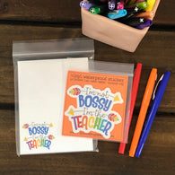 RTS: Bossy Teacher Small Notepad with Matching Vinyl Sticker