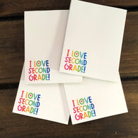 4 I Love (Grade) Small Notepads