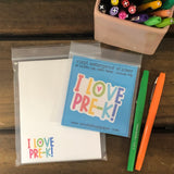I Love (Grade) Small Notepad and Matching Vinyl Sticker Set