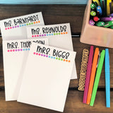 Bright Dotted Line Personalized Notepad