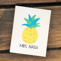 Pineapple Summer Personalized Note Cards