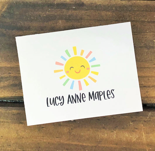Sunshine Summer Personalized Note Cards