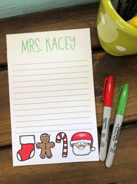 Christmas Goodies Personalized Notepad