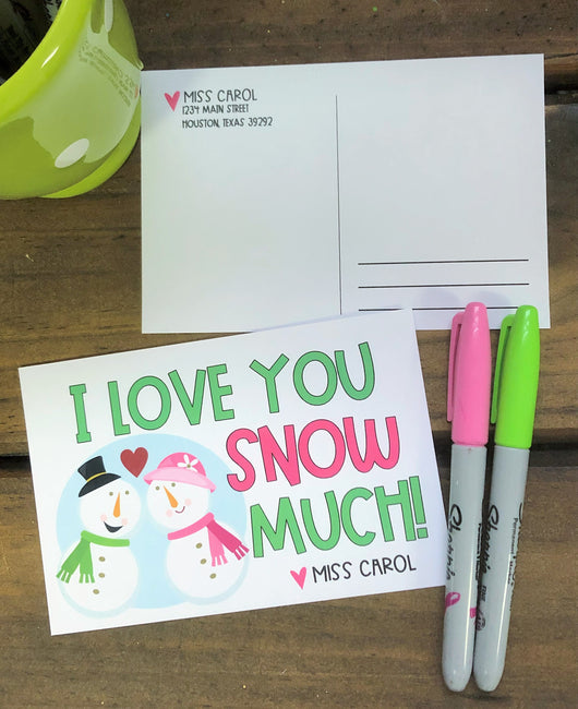 Snow Much Valentine Postcards