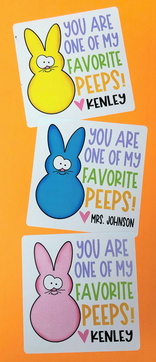 Peeps Easter Square Stickers