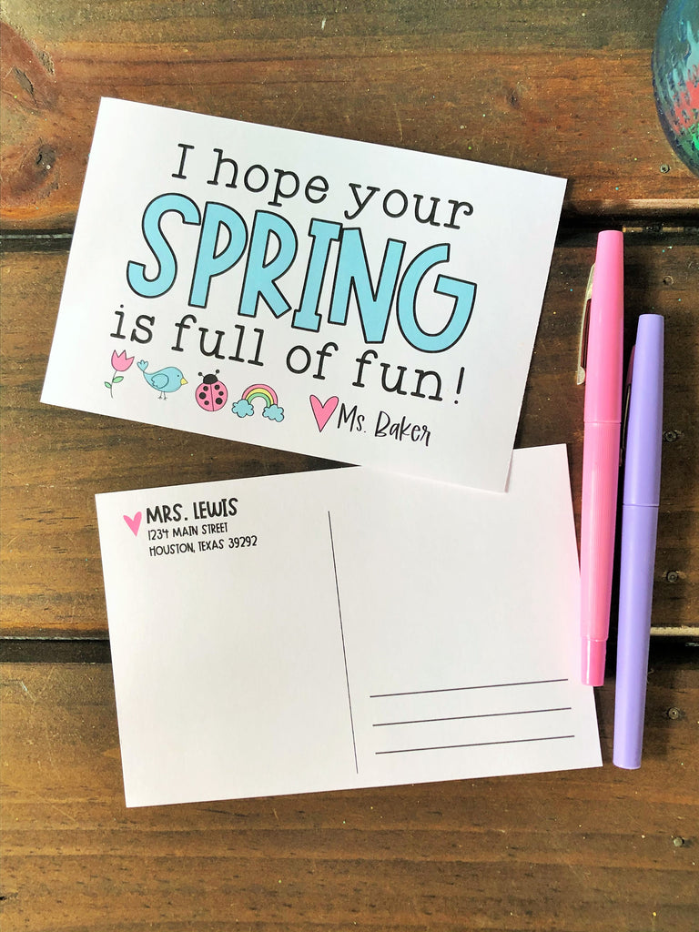 Spring Postcards – DoodleBugsPaper