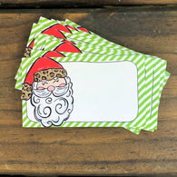 Leopard Santa Hat Christmas Gift Tags