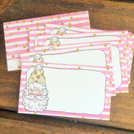 Pink and Gold Santa Christmas Gift Tags