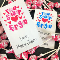 Sucker Valentine Treat Tags