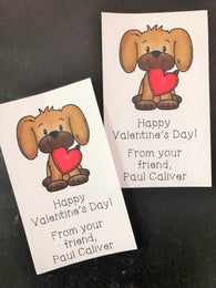 Dog Valentine Treat Tags