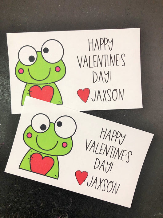 Frog Valentine Treat Tags