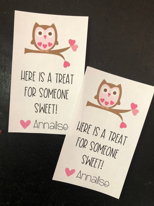 Owl Valentine Treat Tags