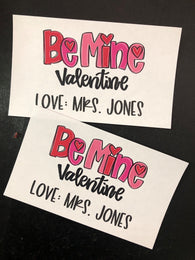 Be Mine Valentine Treat Tags