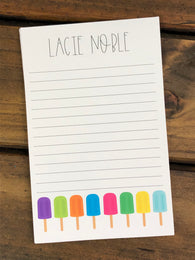 Popsicles Personalized Notepad