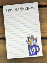 Pen Cup Personalized Notepad