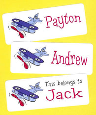 Airplane Small Name Stickers