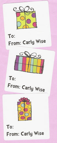 Bright Presents Personalized Square Stickers