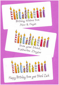 Candles Personalized Rectangle Stickers