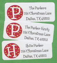 Christmas Circle Initial Christmas Address Labels