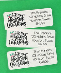 Merry Mississippi Christmas Address Labels