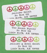 Christmas Peace Signs Christmas Address Labels