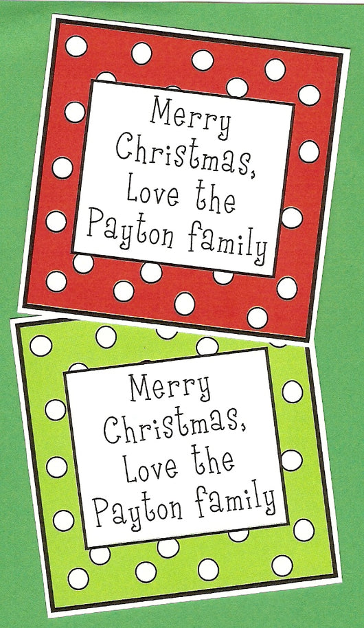 Christmas Polka Dot Gift Tags