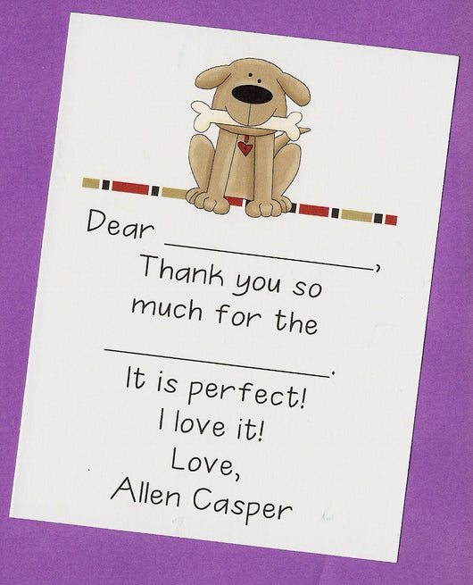 Dog Kids Thank You Notes