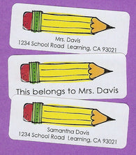 Yellow Pencil Address Labels