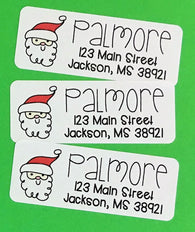 Doodle Santa Christmas Address Labels