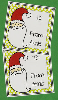 Doodle Santa Christmas Gift Tags