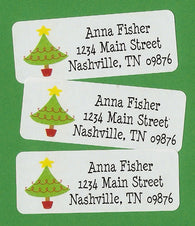 Doodle Tree Christmas Address Labels