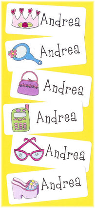 Dress Up Girl Name Stickers
